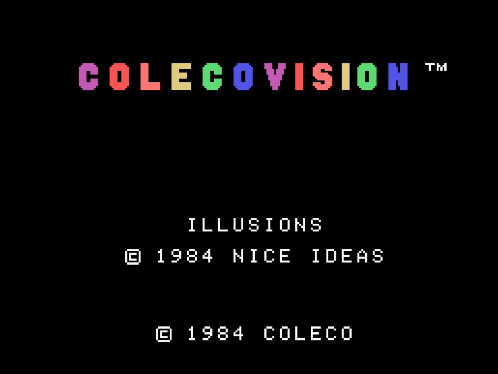 Title Screen of Illusions for Colecovision